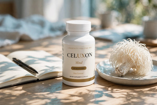 CELUXON Mind bottle in a focused workspace