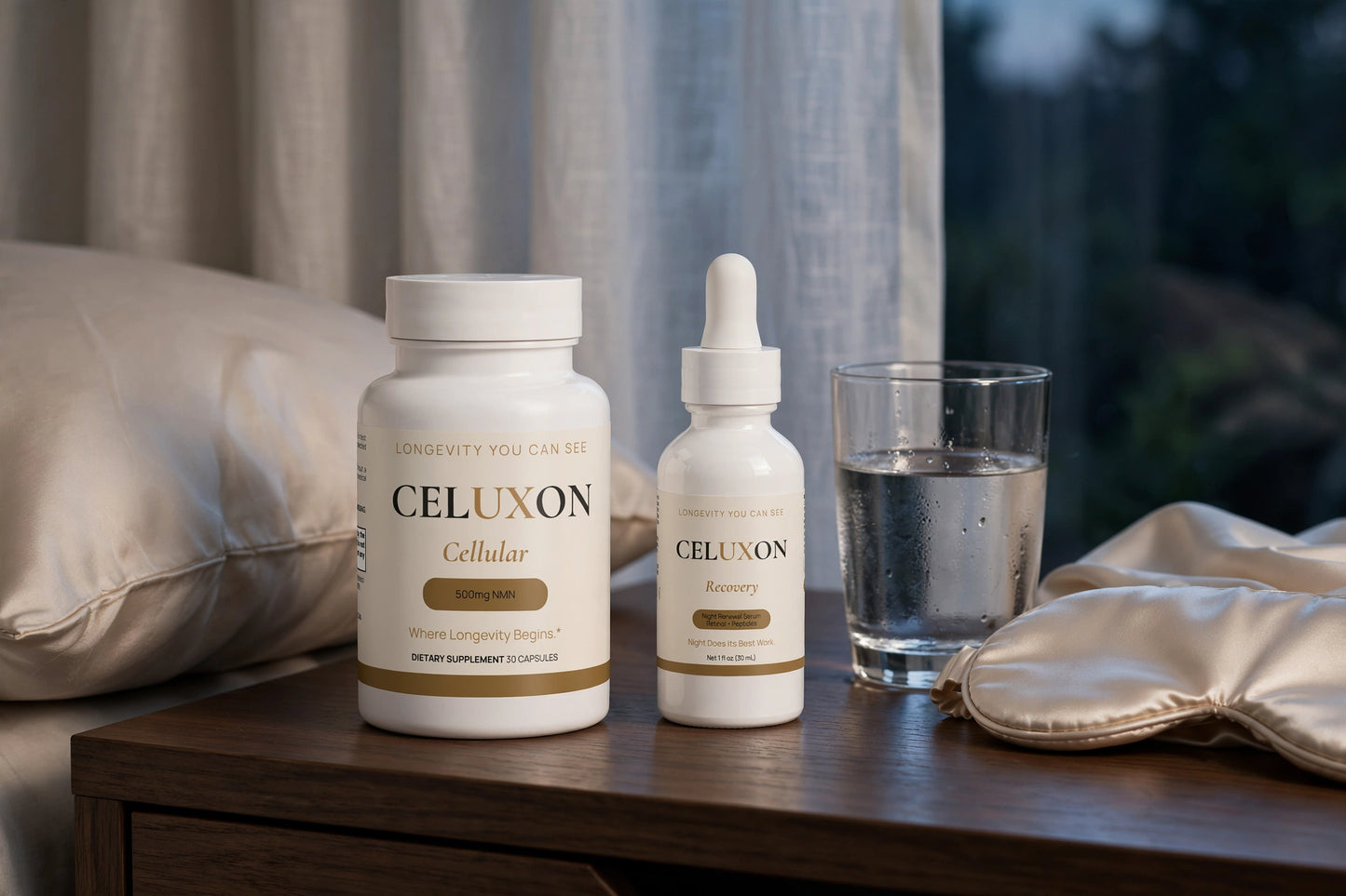 The CELUXON Ritual — NMN + Night Renewal Duo (Inside + Outside)